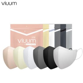 VIUUM Delux KF94 Mask 50ea (S/M/L Size), Color#$%Size:Black-Medium