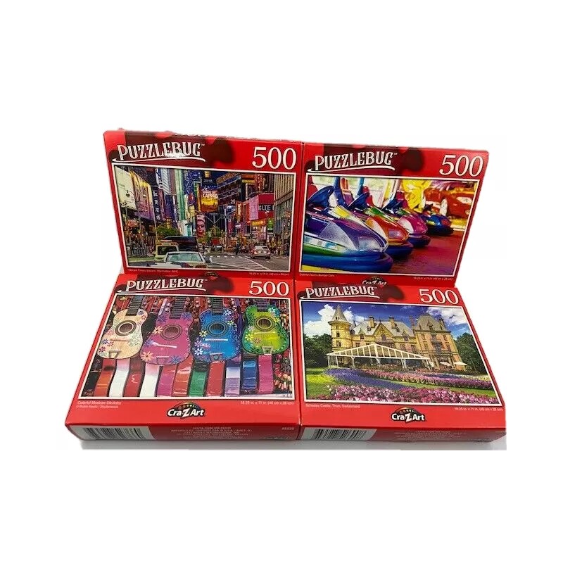 Puzzlebug Lot of 4-500 Piece Jigsaw Puzzles Random Selection NEW