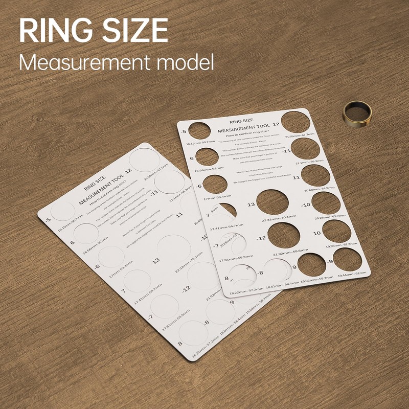 K KORKUAN Smart Ring Size Measuring Tool，Universal Compatibility for Ring