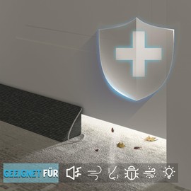 HIZH Schwerlast Zugluftstopper für Türen,90cm Extra Dickes Keildesign dichtet große Spalten bis 7,5cm Beschwerte Türdichtung für Schallschutz,Lichtschutz & Energiesparen,Grau