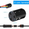 Cable connector, waterproof IP68, connection sleeve, underground cable, 3-pole connection