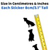 Jack Russell Pet Dog Silhouette 12 Cute Stickers Pack -