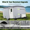 Fiberglass Travel Trailer Cover 7 Layers Breathable Waterproof Rip-Stop Camper