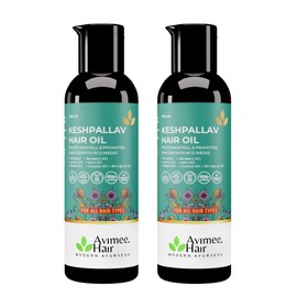 AVIMEE HERBALKeshpallav Hair Oil For Men & Women | Promotes Hair Growth & Reduces Hair Fall | With Rosemary, Castor, Amla, Coconut and Bhringraj Oil | Mineral Oil Free (Pack of 2)