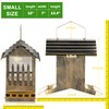 Samhe Bird Feeder, Hanging Metal Bird Feeder House Outdoor for
