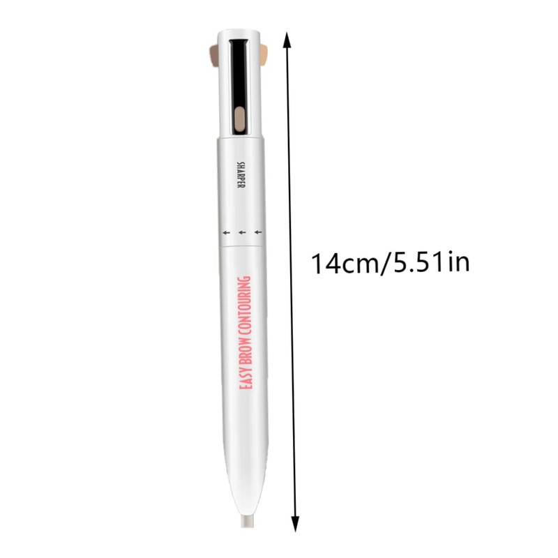 Pen de contorno de cejas 4 en 1 giro duradero