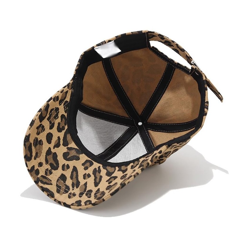 GSHLLO Adjustable Leopard Baseball Cap Retro Sports Ball Hat Low