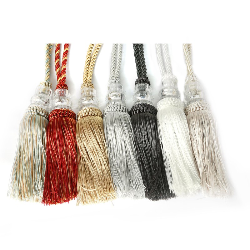 HedongHexi 4 Pack Curtain Tiebacks with Tassel, Outdoor Elegant Decorative