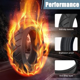 Cooryda 10x2.125 Tire and Inner Tube,10x2.125 Inner Tube for Electric Scooter Tire Replacement Wheels with 0° Valve Stem for 10inch Tires with 6inch Rims(1 inner+1 outer)