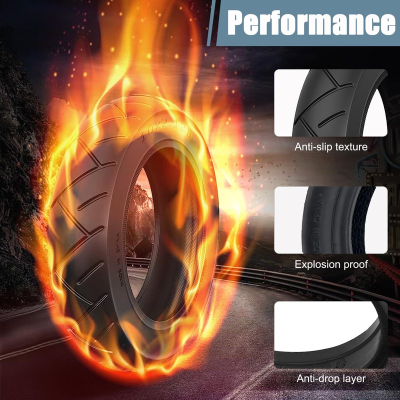 Cooryda 10x2.125 Tire and Inner Tube,10x2.125 Inner Tube for Electric