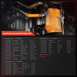 Frankberg 1 x Oil Filter Housing Compatible with A3 8P1 A3 Cabriolet 8P7 A3 Sportback 8PA Q3 F3B Leon 5F1 TT Roadster FV9 FVR Karoq ND7 NU7 TT 8J3 Replace# 02E305045