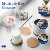 Coasters for Drinks, Round Absorbent Ceramic Stone Coasters with Cork