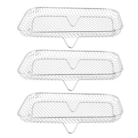 3PCS Fryer Rack Set 304 Stainless Steel Stackable Multi Layer Dehydrator Rack 8 Inch Fryer Accessories for Cosori for Instant Vortex Rectangular