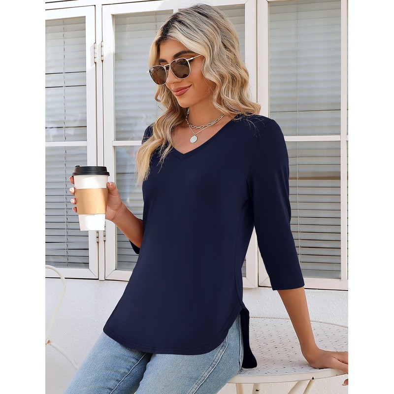 KTILG Womens Summer Tops 2024 Dressy Casual Long Sleeve Shirts