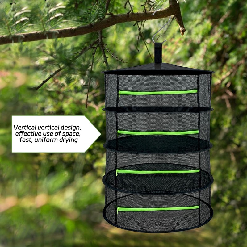 BEASAFY 4-Layer Drying Net Herbs Black Herb Dryer Hanging Herb