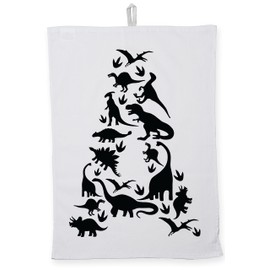 Hippowarehouse A in dinosaurs Tea Towel Eco Printed Dish Cloth Kitchen accessory 50cmx70cm 100% Cotton