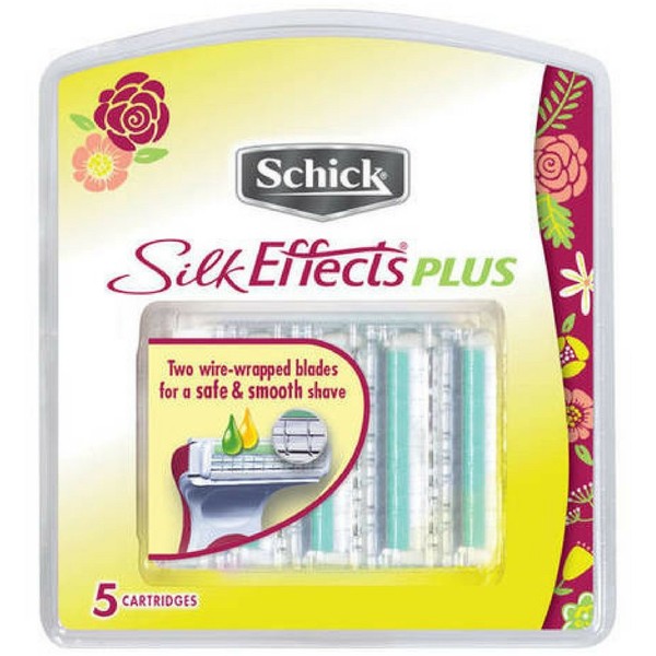 Schick Silk Effects Plus Wire-Wrapped Blades 5 ea (Pack of 4)