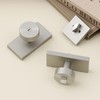 HIEMEY Brushed Satin Nickel Exterior Door Knob with Deadbolt and