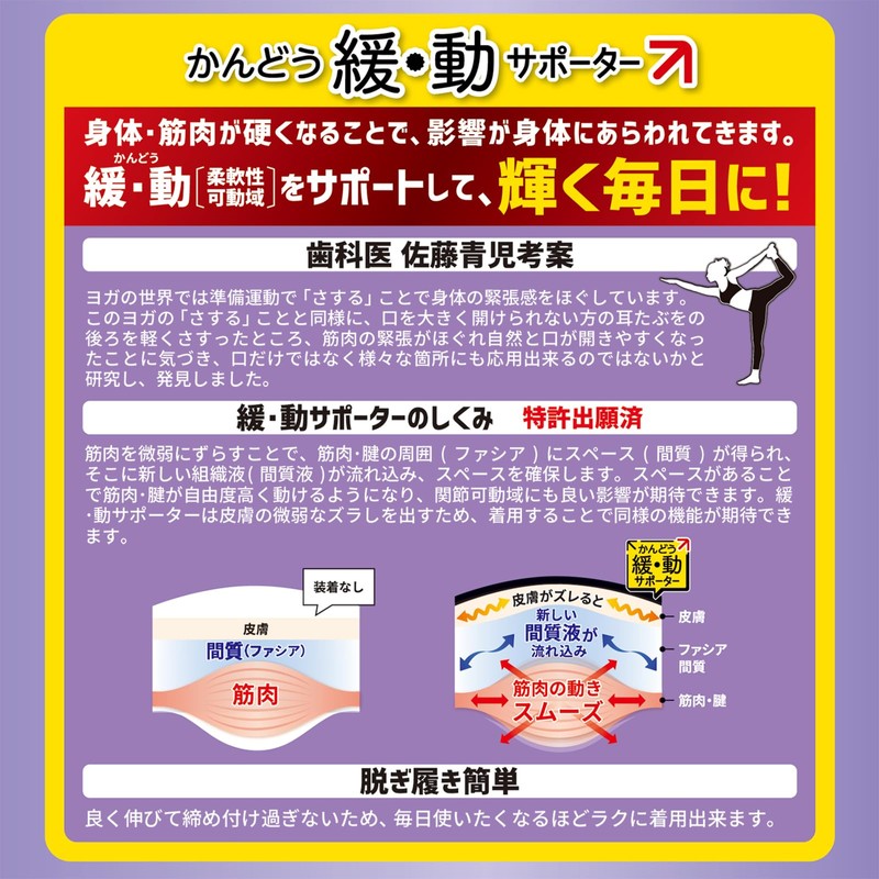 D&M 109837 Loosening Supporter, Knee Supporter, Fixation, Protection, Pain Protection,