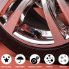 8pzs Tapones Llantas Válvula Corona Para Auto Moto Bici