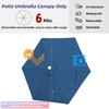 Jorohiker 7.5ft Patio Umbrella Replacement Canopy for 6 Ribs，Durable，Waterproof, UV-Resistant