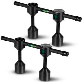 Kingdder 2 Pcs Threaded Flange Aligners for Pipe, Fit Flanges with Holes from 1/2" - 1-7/16" Diameter, Flange Alignment Pipes Tool, Built-in Level