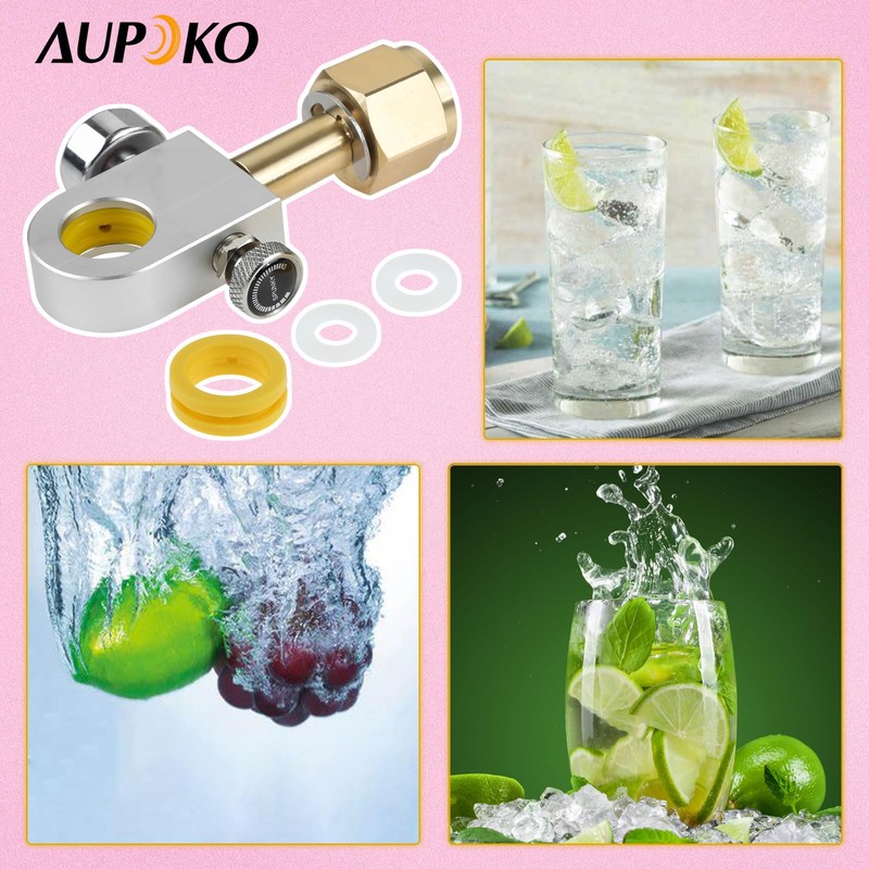 Aupoko CO2 Refill Adapter with a 3000 PSI Pressure Gauge
