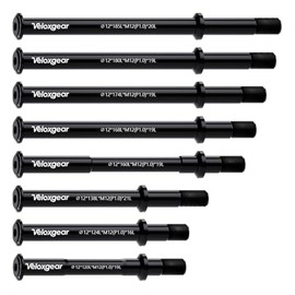 12mm Hub Thru Axle M12 Thread Diameter x 1.0mm Thread Pitch Including Cone Ring, Aluminum Alloy Material Compatible with 8 Lengths:120/124/138/160/168/174/180/185mmL
