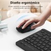Mouse Inalambrico Silencioso Ergonomico Gaming Ratón Recargable, Gitifo Color Negro