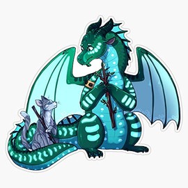 Wings Of Fire & Warriors - Turtle And Jayfeather - Stick Bois Waterproof Vinyl Window Bumper Sticker Decal 5"