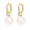 Pearl Earrings for Women 14K Gold Plated Hypoallergenic Pearl Earrings