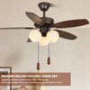 6 Pieces Wooden Ceiling Fan Pull Chains Extender Set, 12