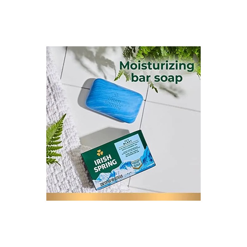 Jabón En Barra Irish Spring Icy Blast Para Hombres, Jabón