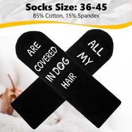 Belillpipi Birthday Gifts for Women Men Dog Lovers Socks with saying-ALL MY OTHER SOCKS ARE COVERED IN DOG HAIR Gifts for Women Friend Sister, Birthday Valentines Prensents Ideas
