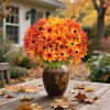 6 Bundles Fall Flowers Artificial for Decoration, Faux Mums for