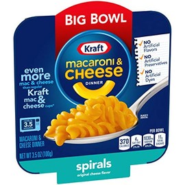 Kraft Easy Mac Big Bowl Spirals Macaroni and Cheese Dinner, 3.5 oz. Microwavable Bowl