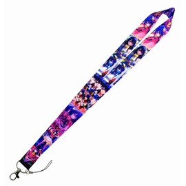 Pinstant Oshi no Ko My Favorite Idol Ai Hoshino Anime Manga 17.7" Neck Lanyard Keychain Holder ID Badge Mobile Phone Pin Strap