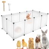 12 Panels Pet Playpen 16”x12” Plastic Rabbit Cage Small Animal