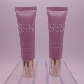 LOT OF 2 Clarins SOS Face Primer LAVENDER Brightens Sallow Skin 1oz ea