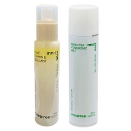 Innisfree Olive Vitamin E Real Mist 75ml + Green Tea Hyaluronic Acid Mist 150ml / 이니스프리 올리브 비타민 이 리얼 미스트 75ml+그린티 히알루론산 미스트 150ml