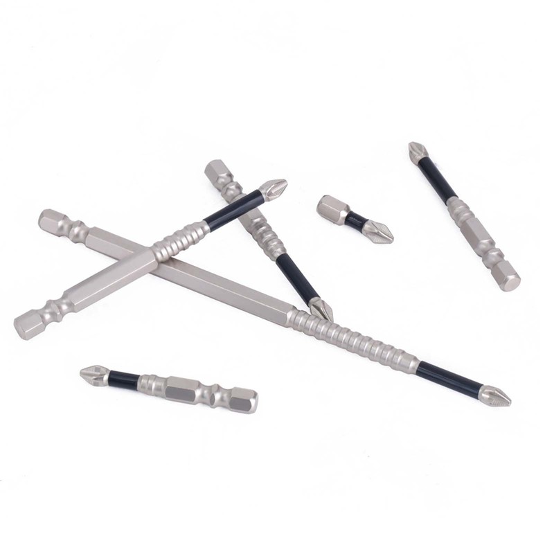 YUENTOEN 6Pcs Phillips Magnetic Screwdriver Bit Set, S2 Steel Anti-Slip