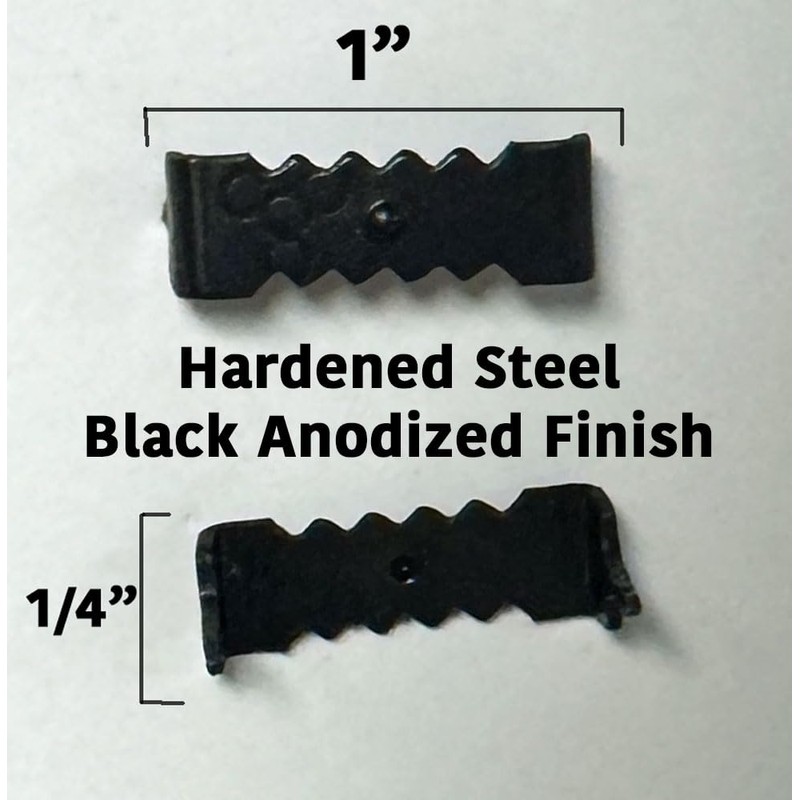 Small 1" No Nail Sawtooth Picture Hangers - Black Oxide