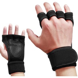 Amison Guantes de Gym con Muñequeras Guantes Gimnasio para Hombres y Mujeres Guantes de Acondicionamiento Físico Guantes de Entrenamiento con MuñequerasHombres y Mujeres Ideales para (L)