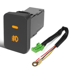 Auto Dynasty Front Dash Mount Fog Light Lamp Switch with Wiring Harness Compatible with Toyota Camry 2007-2011, Matte Black