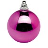 Shiny, pink plastic Christmas bauble, 20 cm diameter, per piece