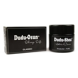 Dudu-Osun Classic Set - 1 x 100% Pure Shea Butter Natural Cream Pure 100 ml + 1 x Dudu-Osun Classic - Original Black Soap from Africa - Original Black Soap 150 g