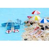 zalati Simulation Beach Doll Set Miniature Swimming Ring Beach Chairs