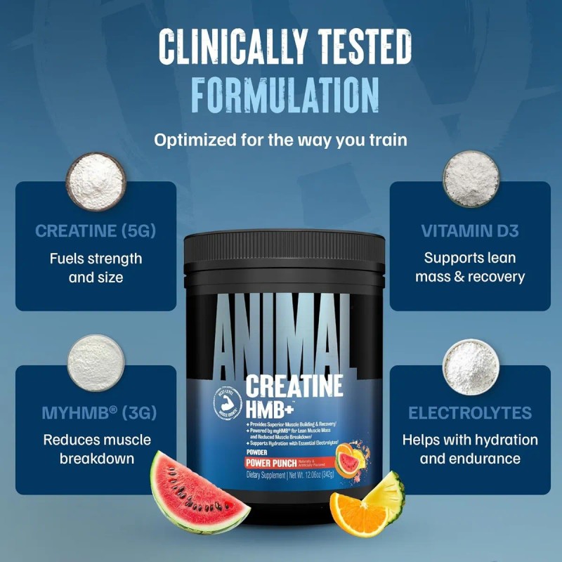 Creatina + Hmb Animal Pak Creatine Hmb Vitamina D 30