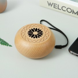 Vintage Wireless Speaker, Wireless Portable Small Speaker with Lanyard, Travel Electronics, Shower Music Player for Indoor Outdoor Camping