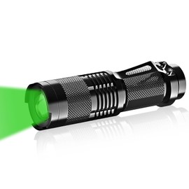 HYVCZP 3 Modes Green LED Flashlight, Powerful Scalable Mini Handheld Light,Water Shock Resistant for Astronomy, Aviation, Night Observation